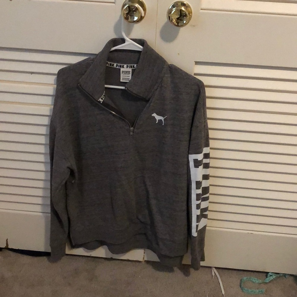 Grey quarter zip
